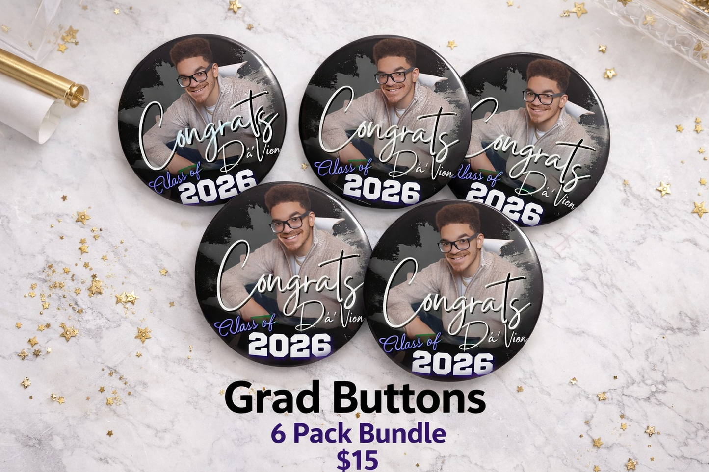 Custom Grad Buttons