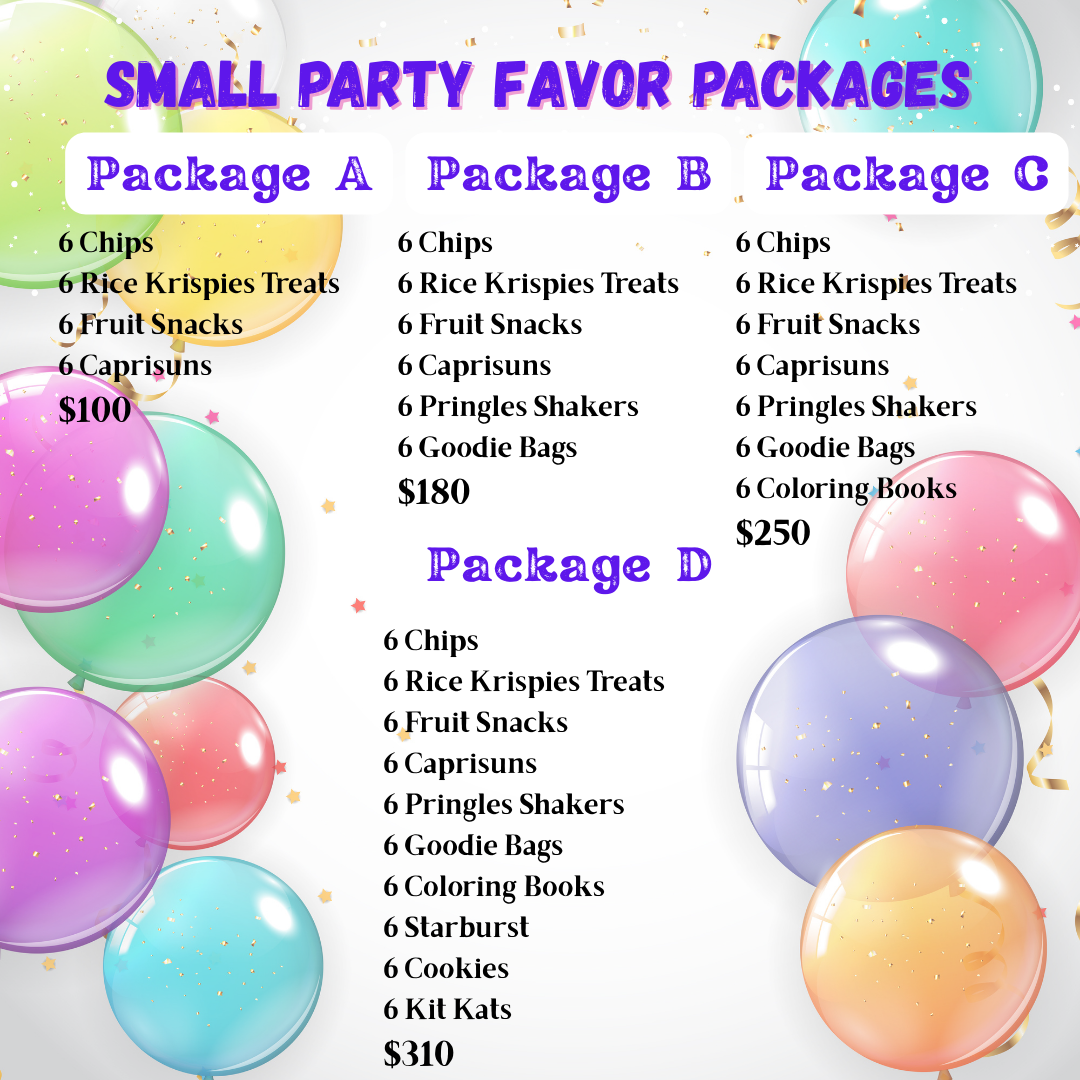 Party Favors Packages (Filled)